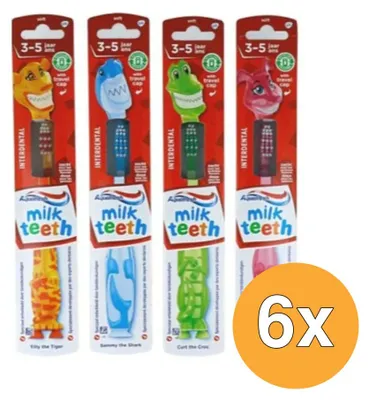 Productafbeelding van 6x Aquafresh Tandenborstel melktanden soft (1 stuk)