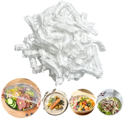 300 elastische Frischhaltedeckel, transparent, wiederverwendbar