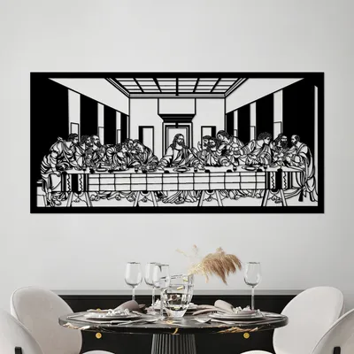 Produktbild von Wallity, Davinci, Dekoratives Wandaccessoire aus Metall, Schwarz, 100 % METALL, 100 x 48 cm