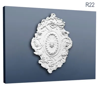 Produktbild von Orac Decor R22 LUXXUS Ovale Decken-Wand-Rosette Einrichtungs Stuckrosette | 77 x 52 cm