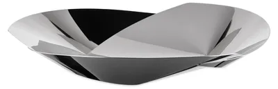 Obstschale aus Edelstahl, Durchmesser 40 cm, silber