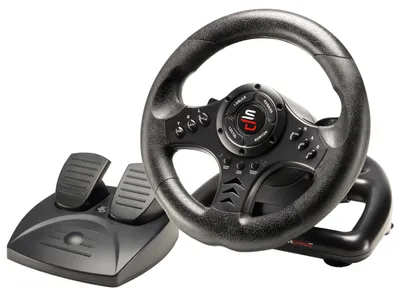 Produktbild von Subsonic SA5426-NG, Lenkrad + Pedale, PC, PlayStation 4, Xbox One, Xbox Series X, 180°, Kabelgebunden, USB, Schwarz
