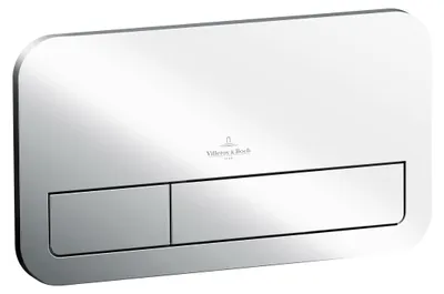 Produktbild von Villeroy & Boch ViConnect WC-Betätigungsplatte, 2-Mengen-Spülung, 253x145x10mm, 92249061