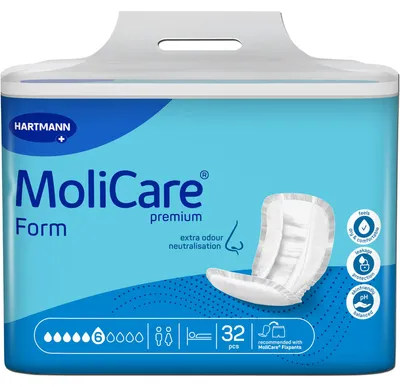 Immagine prodotto di Hartmann MoliCare® Premium Form pad, 6 gocce | confezione (32 pezzi)