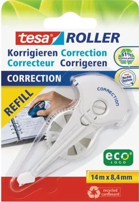 Immagine prodotto di Rullo correttore ecoLogo cassetta di ricarica 8,4mmx14m (blister) confezione da 5 pezzi