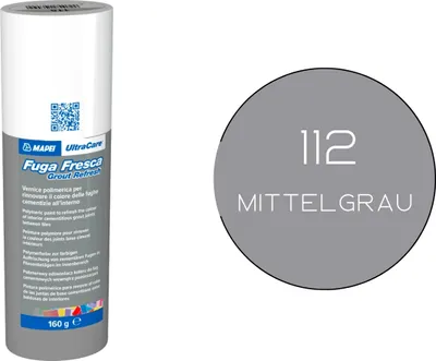 Produktbild von MAPEI® ULTRACARE Fuga Fresca 112 mittelgrau 160 g Fugensanierfarbe zum Auffrischen der Fugenfarbe
