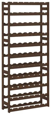 Productafbeelding van Flessenrek, massief grenenhout, modern design, donkerkhaki