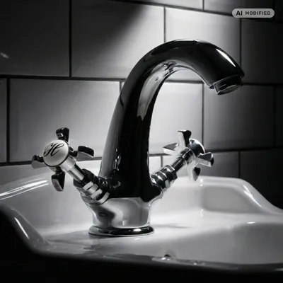 Immagine prodotto di PaulGurkes miscelatore per lavabo retro cromo stile inglese vintage rubinetto nostalgico