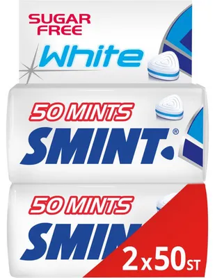 Obrázok produktu pre Smint White mätové cukríky balenie 2,70 g - bez cukru a čerstvé