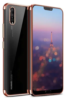 Obrázek produktu pro TPU kryt pro Huawei P20 Case Silicone Cover Transparent with colour branding obal na mobilní telefon