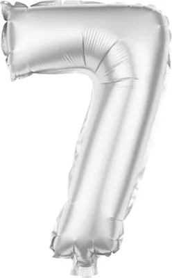 Produktbild von Folienballon Zahl 7 silber 100 cm