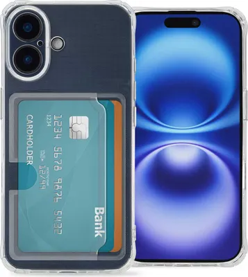 Zdjęcie produktu dla imoshion Softcase Backcover z uchwytem na kartę do Apple iPhone 16 - przezroczysty