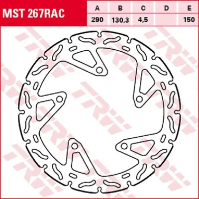 Produktbild von TRW Bremsscheibe mst267rac Rotor mst267rac starr