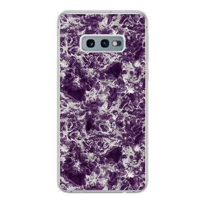 Produktbild von MuchoWow® Handyhülle Schutzhülle Hülle für Samsung Galaxy S10e Marmor - Lila - Silber - Muster Silikon Softcase Handy Hülle - Handy