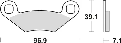 Zdjęcie produktu dla Klocki Hamulcowy Moto (Organic) Polaris 500 Sportsman Efi Quad Ho (08-)