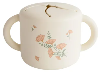 Produktbild von Mushie Snack Cup - Pink Flowers