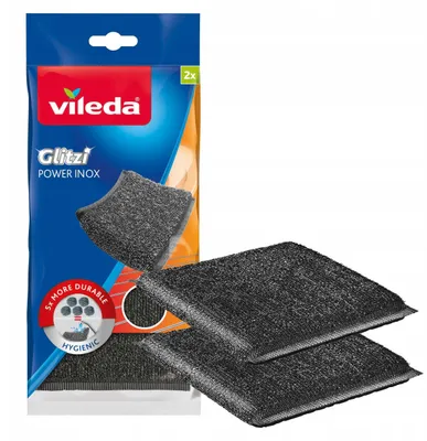 Produktbild von Vileda Glitzi Power INOX Scheuerschwamm 2 Stück.