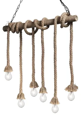 Zdjęcie produktu dla Ideal Lux 134826 Canapa lampa wisząca linowa 6-światło brązowa
