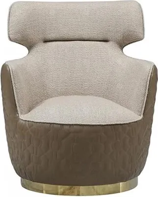 Produktbild von Ohrensessel Sessel Stoff Sitzer Einsitzer Beige Clubsessel Moderne