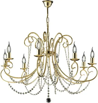 Image de Magda Lustre En Fer Doré 8 Lumières 118 D.74 Bl146-8-Or