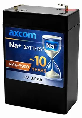 Produktbild von Axcom Natrium Ionen Akku 6V 3,9Ah mit 4,7mm Steckkontakten