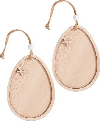 Produktbild von VBS Holzanhänger Eier Set 2 Stück 8 cm x 11 cm