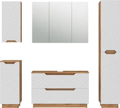 Immagine prodotto di Set di mobili da bagno Vicco Lotta Bianco 5 pezzi, Model 59406
