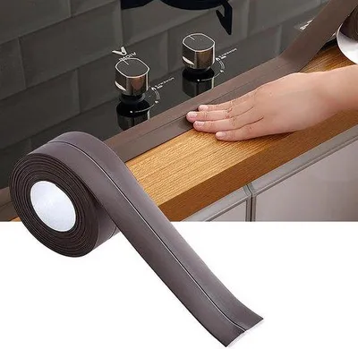 Immagine prodotto di Nastro sigillante in PVC, nastro sigillante autoadesivo per vasca da bagno - Nastri sigillanti impermeabili e decorativi - WC e bagno - Marrone