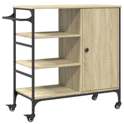 Obrázok produktu pre Kuchynský vozík dub sonoma 87,5x38,5x84,5 cm kompozitné drevo