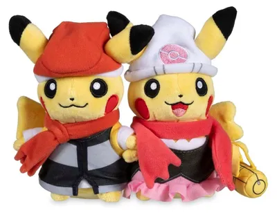 Produktbild von Pokémon Center Sinnoh-Region Pikachu-Pärchen Poképlüsch – 22 cm