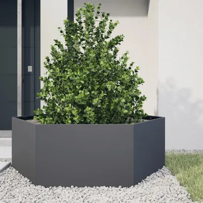 Image de Jardinière surélevée - Bac à fleurs - Pot à plantes - Jardinière aromatique - Jardinière potagère - Acier résistant aux intempéries