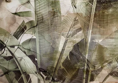 Produktbild von Vlies Fototapete tropische Blätter 450x315 cm Tapeten Wandtapete XXL Pflanze Jungle Natur wie gemalt b-C-0776-a-a