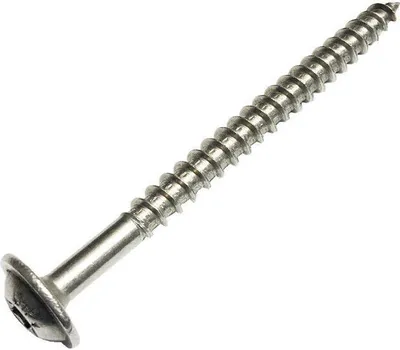 Produktbild von Tellerkopfschrauben Edelstahl A2 Holzbauschrauben 8 x 100 mm Torx TX40