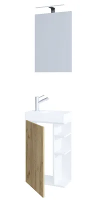 Obrázek produktu pro 2dílné WC pro hosty koupelnový nábytek umyvadlo Lumia zrcadlo
