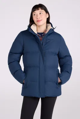 Productafbeelding van Mountain Warehouse - "Snow" gewatteerde jas voor dames, model MW3735 (maat 46 EU), kleur marineblauw