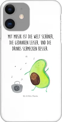 Produktbild von Mr. & Mrs. Panda Iphone 11 Handyhülle Avocado Tanzen - Weiß - Geschenk, XR, Musik, Hülle, Urlaub, Feier, Gesund, Handy Schutzhülle, Singen, Party, Cover