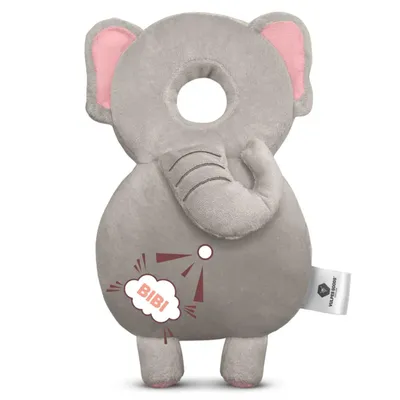 Produktbild von Vulpes Goods Baby Kopfschutz, Baby Kopfschutzkissen, Sicherheitskissen, Sturzrucksack, Verstellbar, 3D Atmungsaktiv, Sicheres Laufenlernen, Elefant