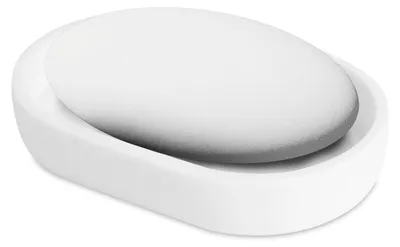 Produktbild von Seifenschale – Seifenhalter Mattweiß – Kunstharz – 11,8 x 8,3 cm – Badezimmeraccessoire [BW3021C]