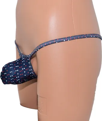 Produktbild von Blauer Thong-Bikini mit Pouch T-Back, Größe M