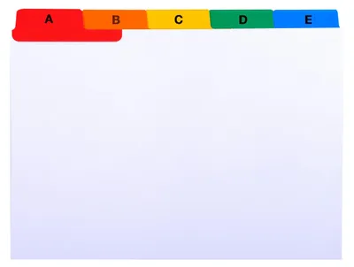 Produktbild von Exacompta 10x Set Trennblätter Karton 160 g/m2 117x148 mm Weiß 13997E