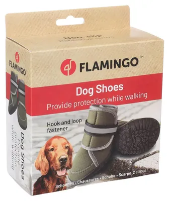 Produktbild von Flamingo Hundeschuhe Kajan grün - 2 Stück, Größe: L
