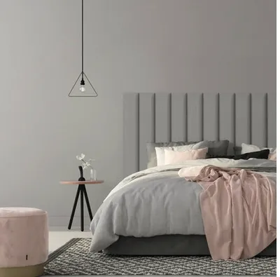 Produktbild von Wandkissen Kordsamt grau Textil-Optik 90 x 15 cm