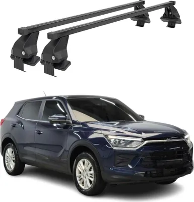 Produktbild von Menabo Dachträger Grundträger für Ssangyong Korando mk4 2019-25 Stahl Schwarz 2x