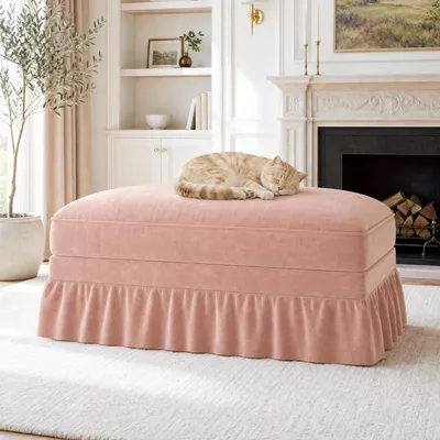 Produktbild von Windsor-Hocker, Chenille, gepolstert, vielseitig, bequem (Pink)