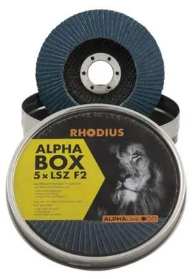 Zdjęcie produktu dla Krążek ścierny Rhodius LSZ F2 Box 115x22.23mm ziarnistość 60 stal nierdzewna Alphaline - 208531