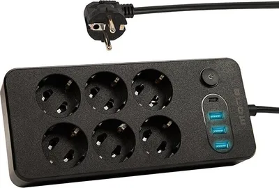 Immagine prodotto di Blow PS-620, multipresa a 6 prese con USB-C, cavo da 2 m