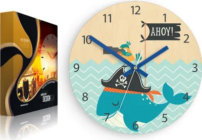 Produktbild von ModernClock, wanduhr, Silent Wanduhr, Wanduhr für Kinder Pirat 30cm