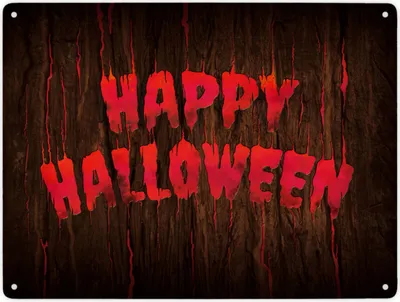 Produktbild von Happy Halloween Metallschild XXL Schild Blechschild Aluminiumschild