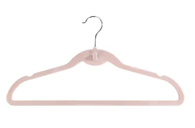 Produktbild von Samt Kleiderbügel, beflockt 7er Set Bügel in Rosa