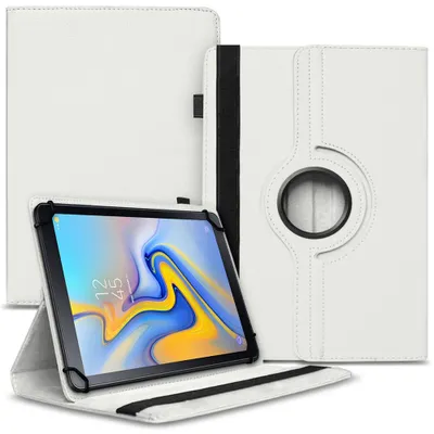 Produktbild von Tablet Hülle für Samsung Galaxy Tab A 10.5 Tasche Schutzhülle Case Cover DrehbarFarben:Weiß